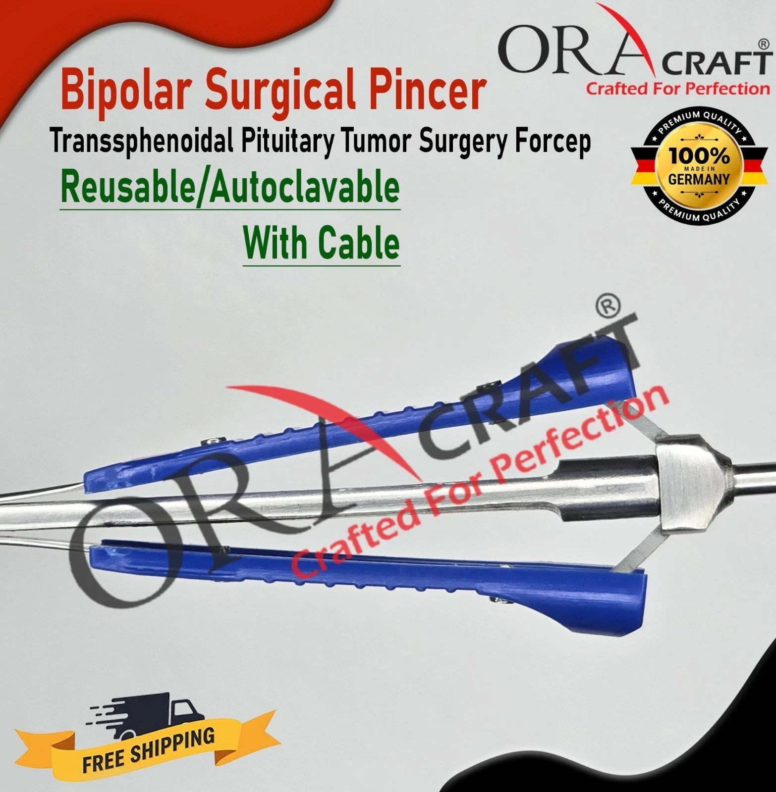 Bipolar Surgical Pincer – Transsphenoidal Pituitary Tumor Surgery Forcep & Cable