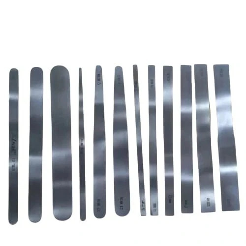 Brain trauma neurosurgery SS non-magnetic spatula malleable set of 12pcs