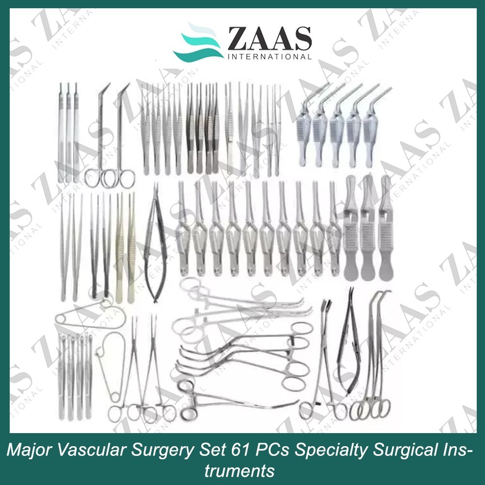 Major Vascular Surgery Set 61 PCs Specialty Surgical Instruments