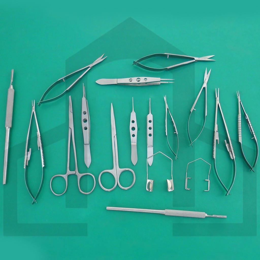 Ophthalmic Eye Micro Minor Surgery Veterinary Surgical Instruments 20 Pcs