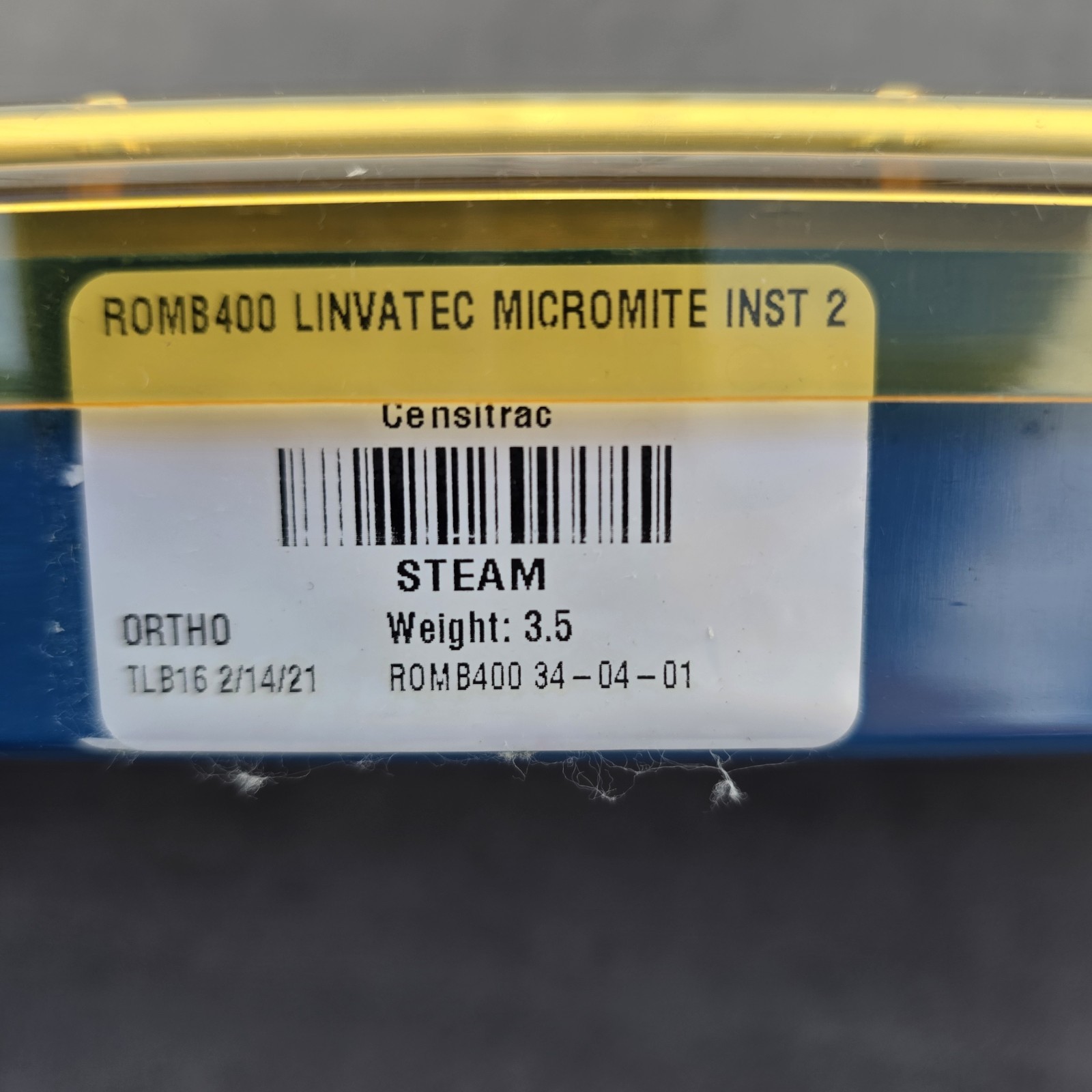 Linvatec UltraFix MicroMite Sterilization Tray w/ Lid Empty Surgical