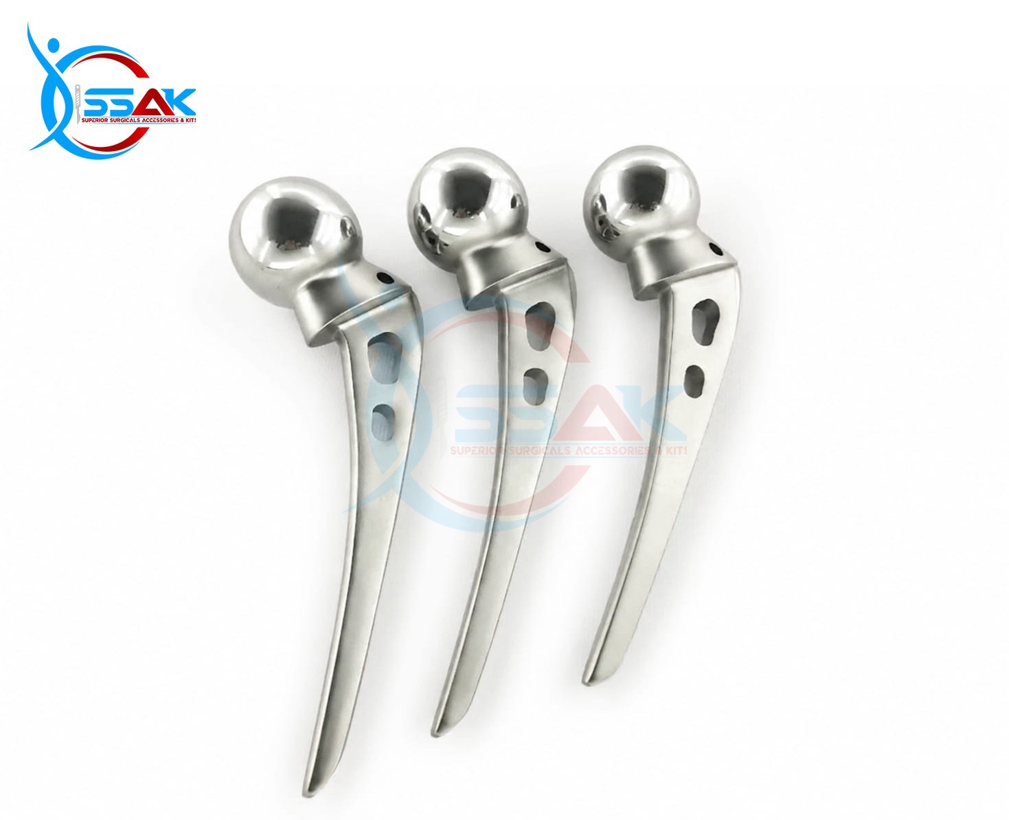 AMP Hip Prosthesis Orthopedic instruments 44mm,45mm & 46mm 3 pcs lot