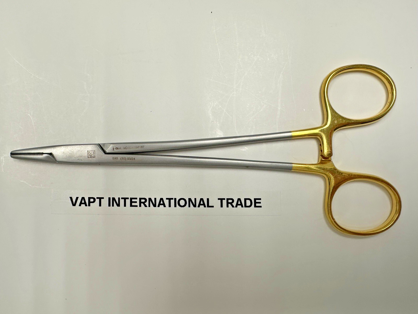 Medline Furst MDS2416420F Crile-Wood Needle Holder Forcep w/ Tungsten Carbide 8″