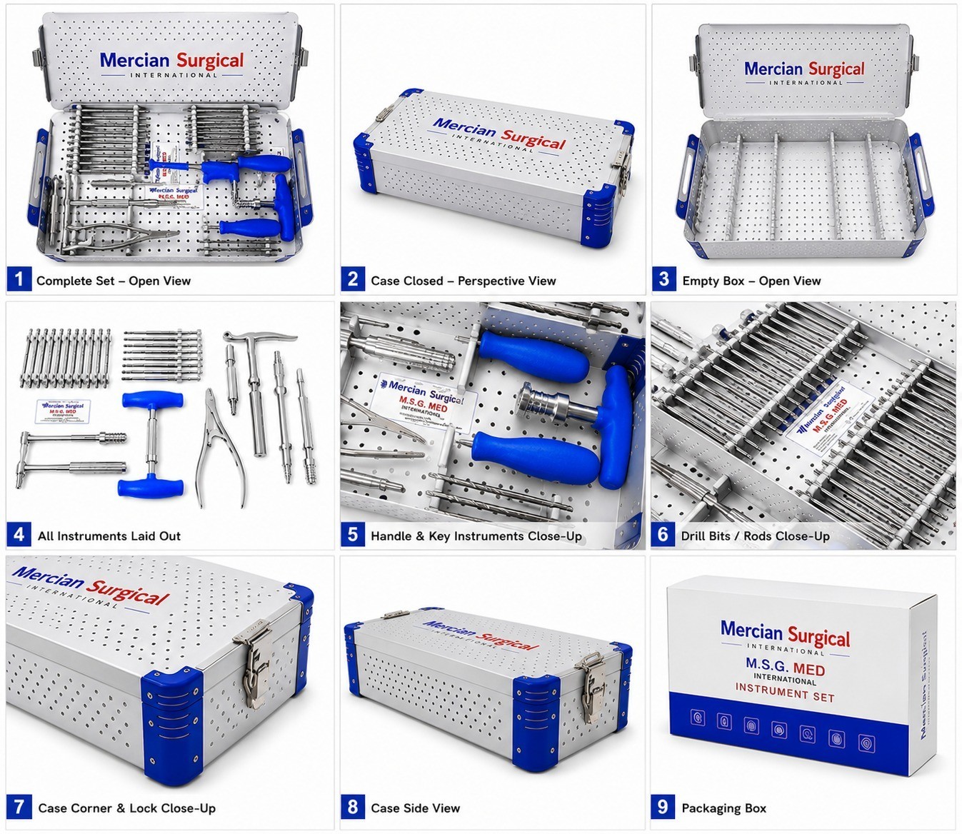 Broken Screw Removal Set 50PCS Orthopedic Instrument Kit Sterilization Case Tray