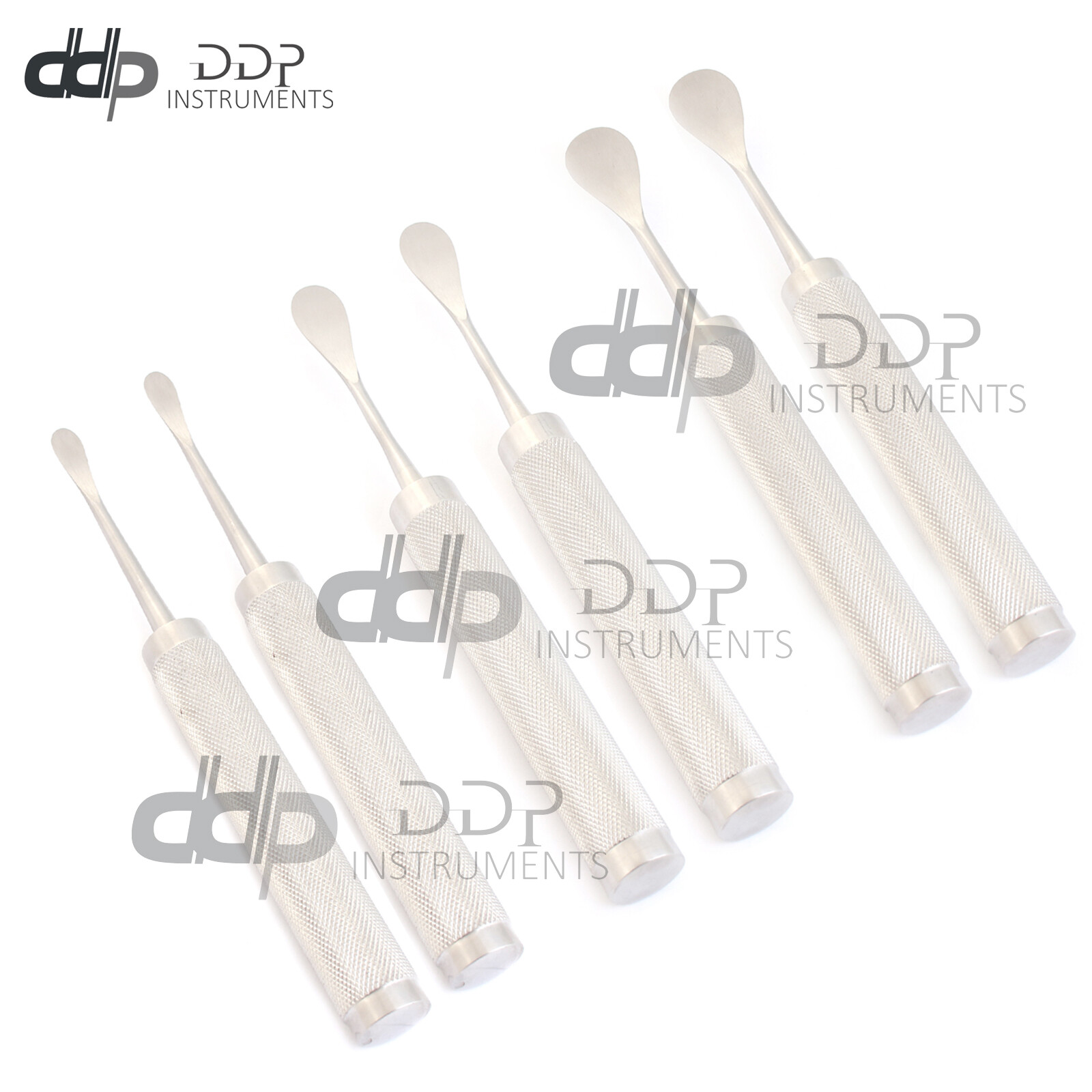 6 Pieces Cobb Periosteal Raspatory / Elevator Round Handle 19mm,13mm,9mm