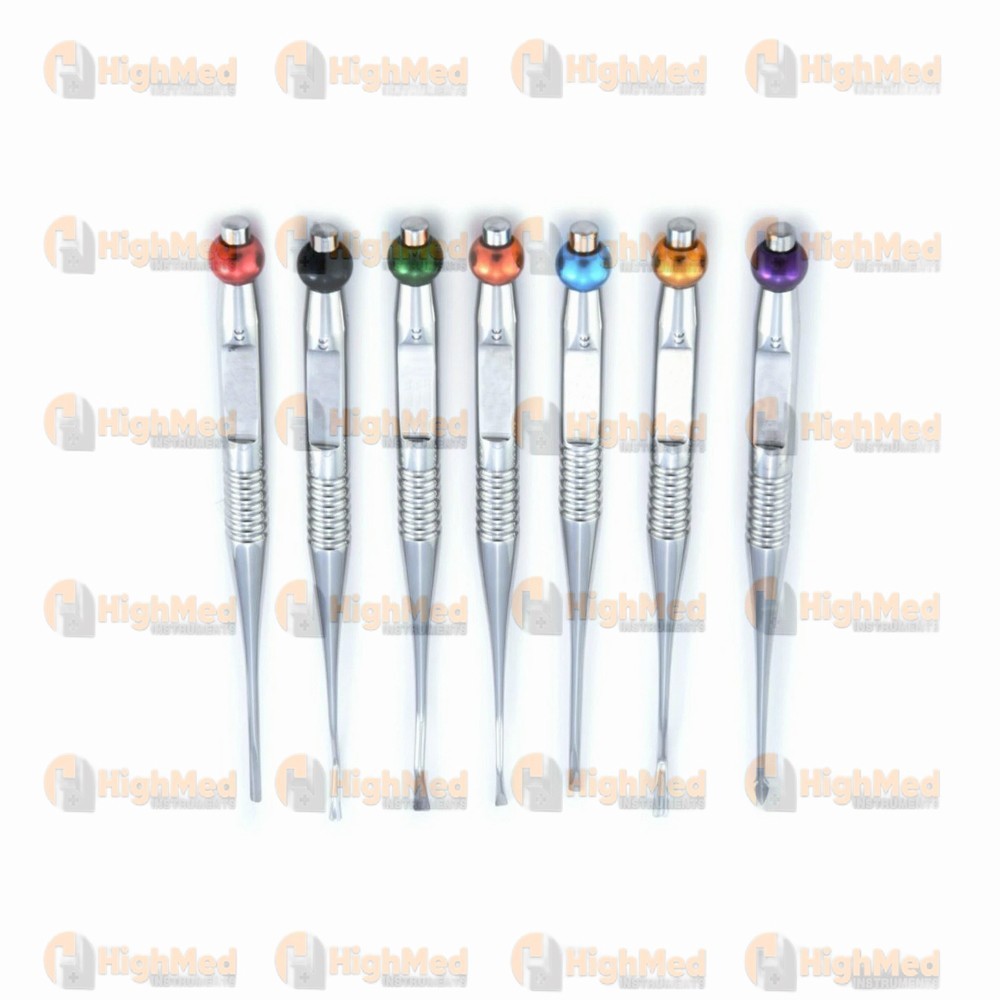 Luxating Elevators PDL Precise Tips Dental Surgical Veterinary 7 Pcs