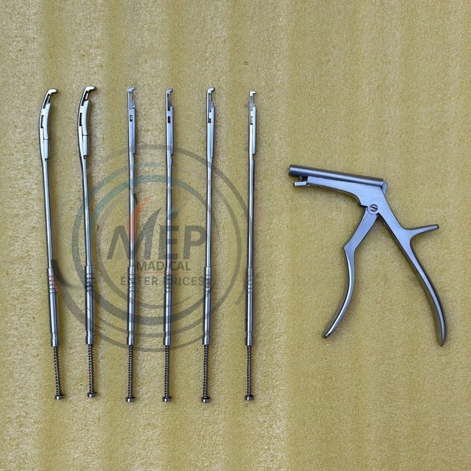 Spine Surgery Rongeur Straight and Angled Interlaminar Spine Endoscopic Set 18cm