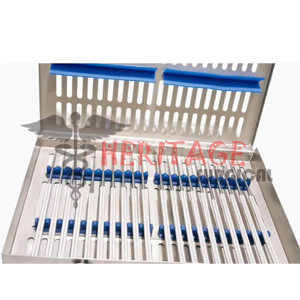 Rhoton Micro Dissector Expanded 20 PCS Set of Stainless Steel with steel case