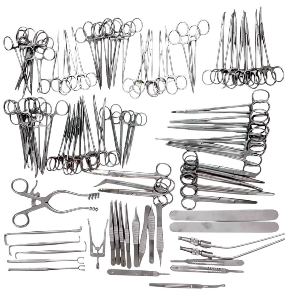 Set of 82 Pcs of Plastic Surgery Surgical instruments.