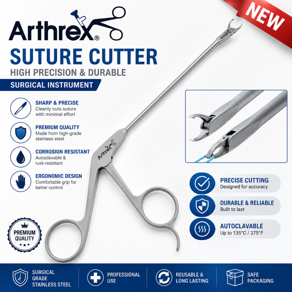 Arthrex AR-12540 Suture Retriever, 3.4mm, Straight Shaft German Quality