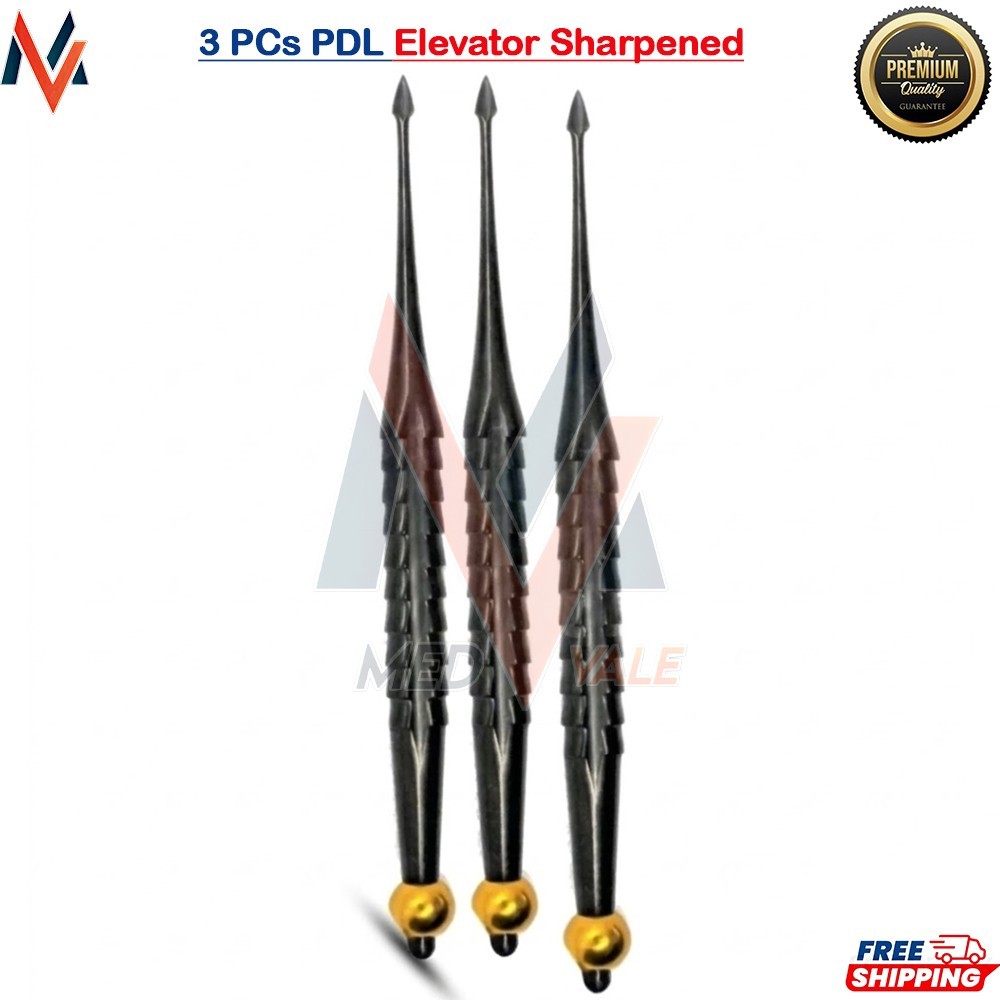 3 PCs PDL Elevator Sharpened Straight Spade Proximator Dental Instruments Set