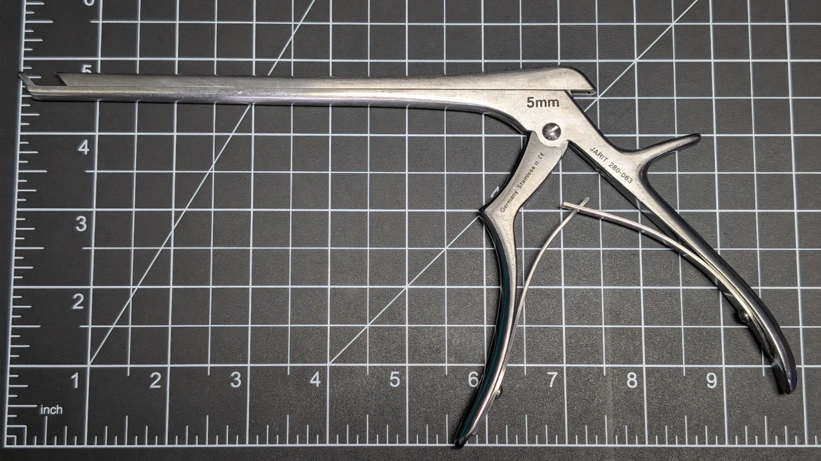 Jarit 280-063 5mm 40° 7″ Surgical Kerrison Micro Rongeur orthopedic spine neuro