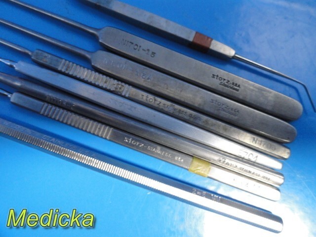 9X B&L Storz W. Lorenz (Eye, ENT, Plastic) Micro Surgery Instruments ~ 33408