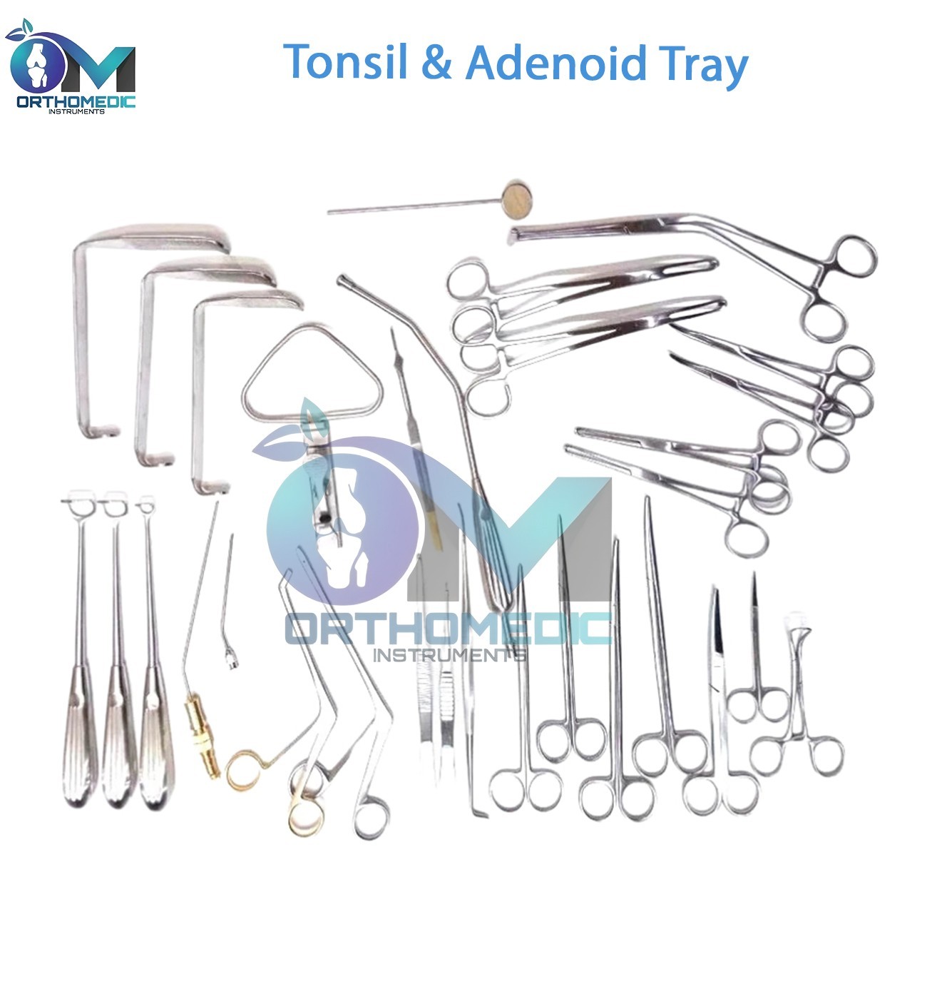 Tonsil & Adenoid Tray Surgical Instruments 30 Pcs Set