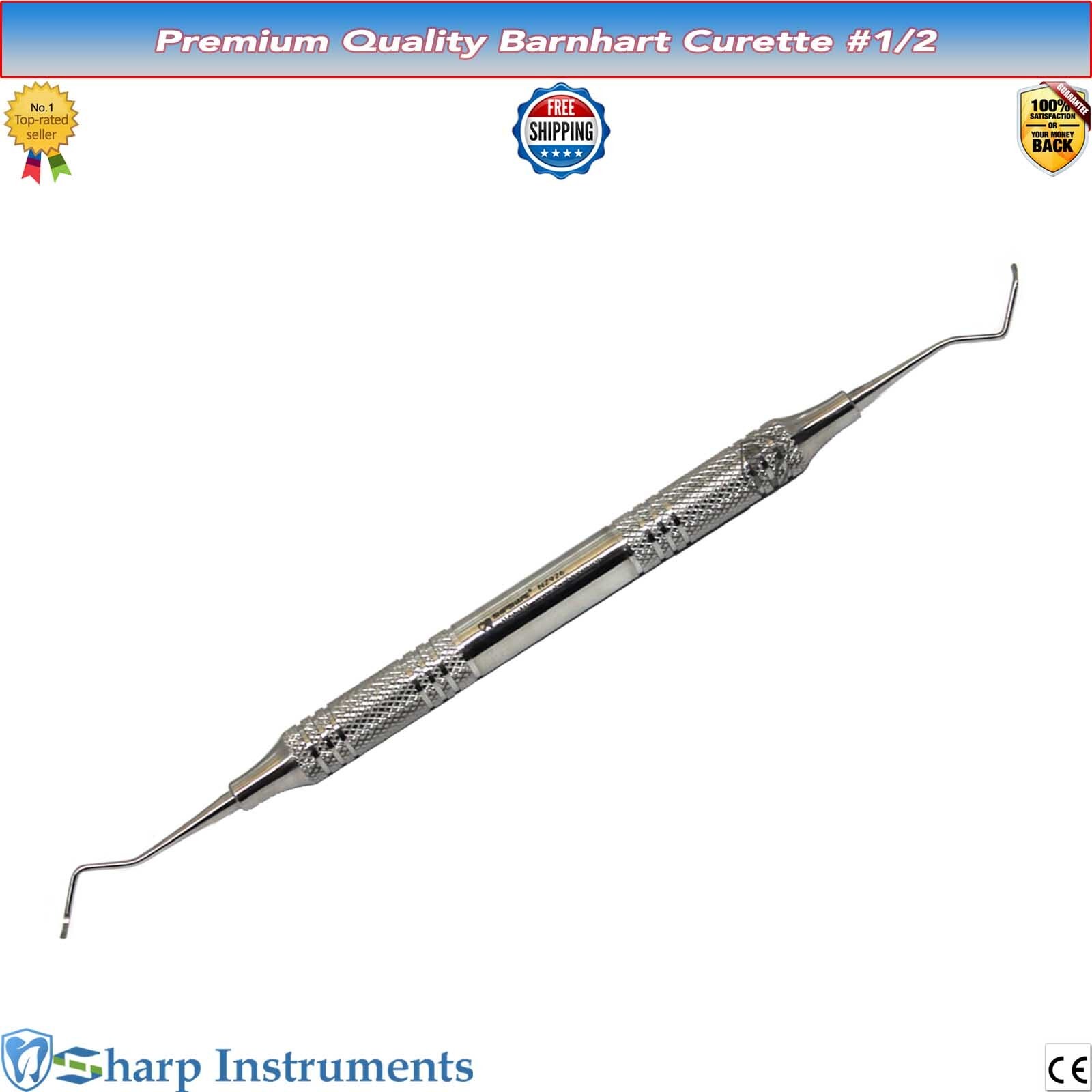 1/2 Barnhart Curette Periodontal Surgical Hygiene Gracey Scaler Supragingival