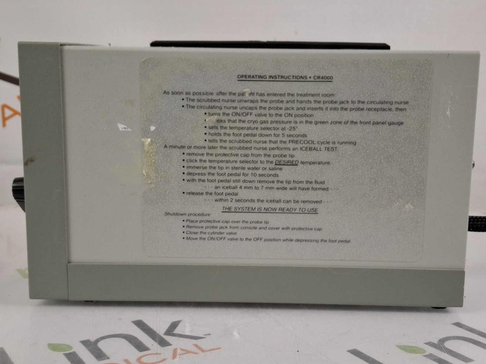 Mira, Inc. CR4000 Ophthalmic Cryo