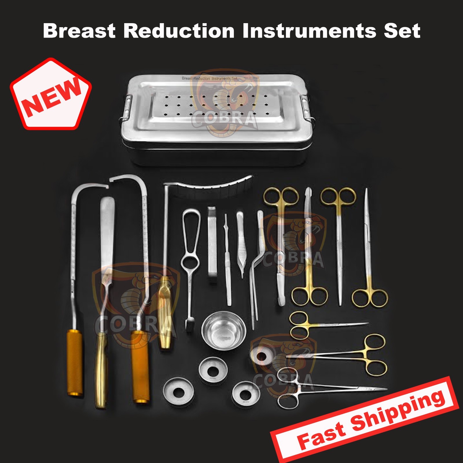 Breast Reduction Mammaplasty Surgical Kit Plastic Surgery Instrument Set Of 20