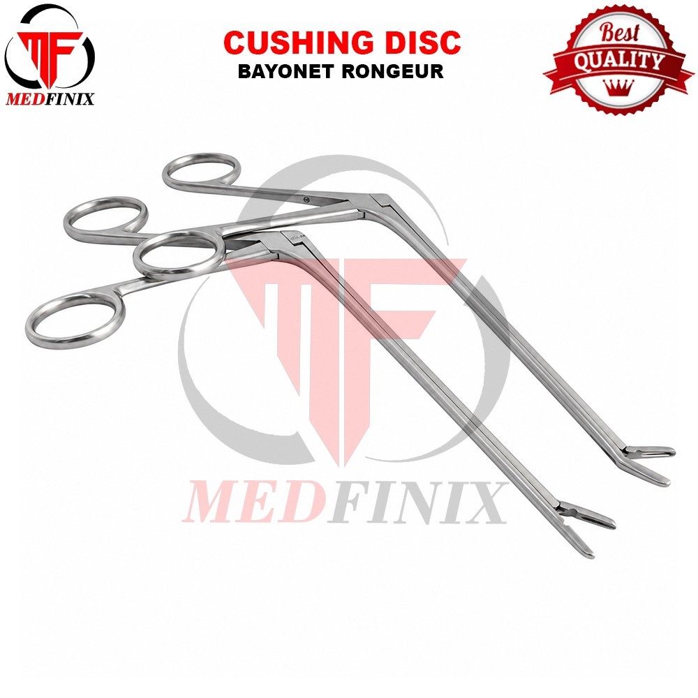 Cushing Disc Rongeur Bayonet Forceps Straight and Up 2,4 mm 6 PCs Set
