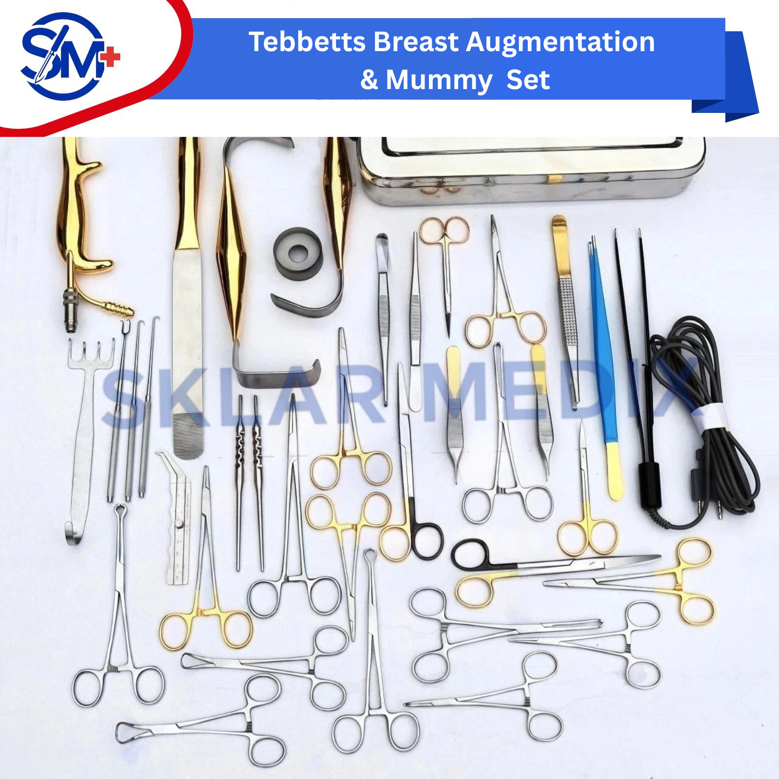 Tebbetts Breast Surgery Instruments Breast Augmentation Mummy Surgical Set CE