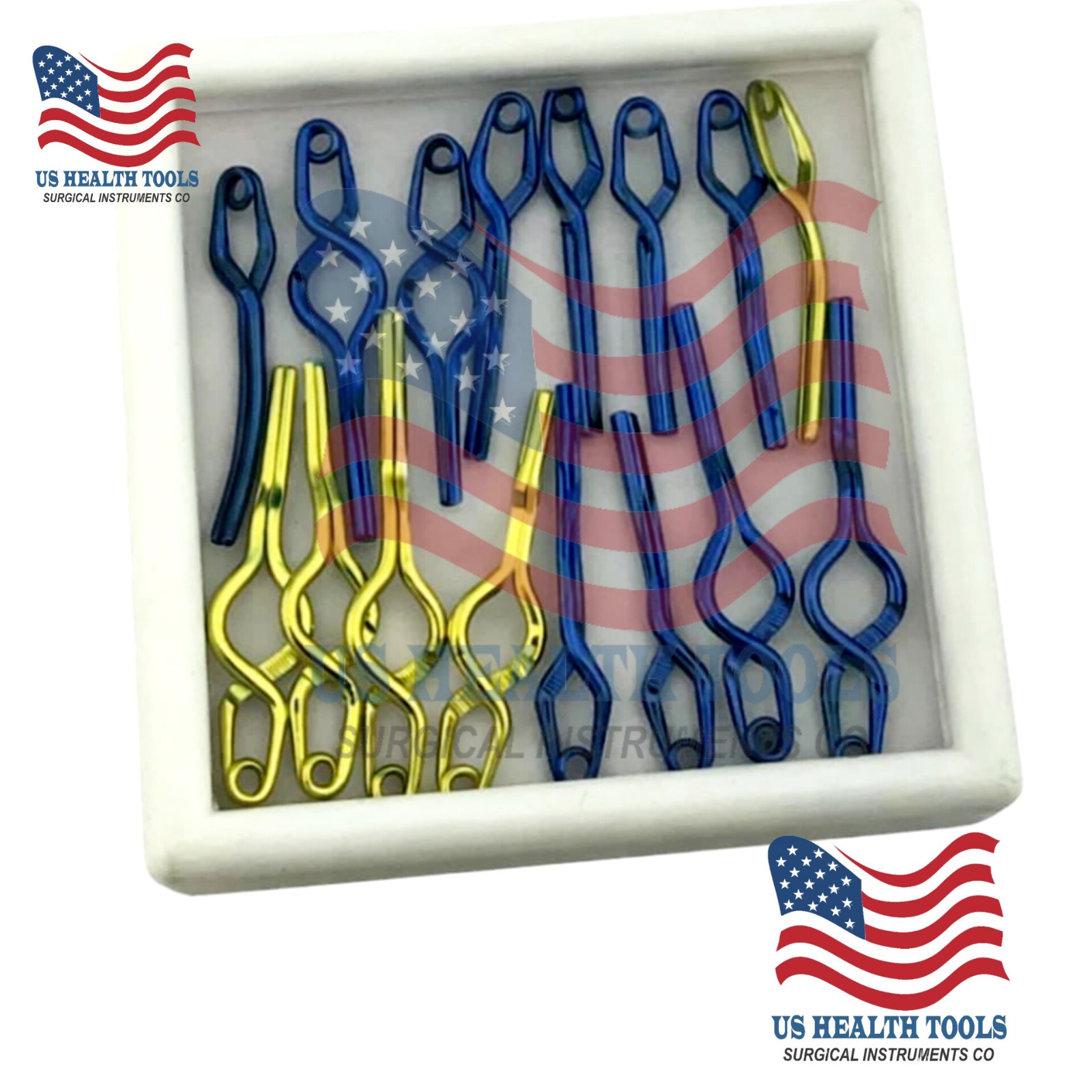 Aneurysm Clips Neurosurgery 16 Pcs Set Titanium Premium Quality Clips