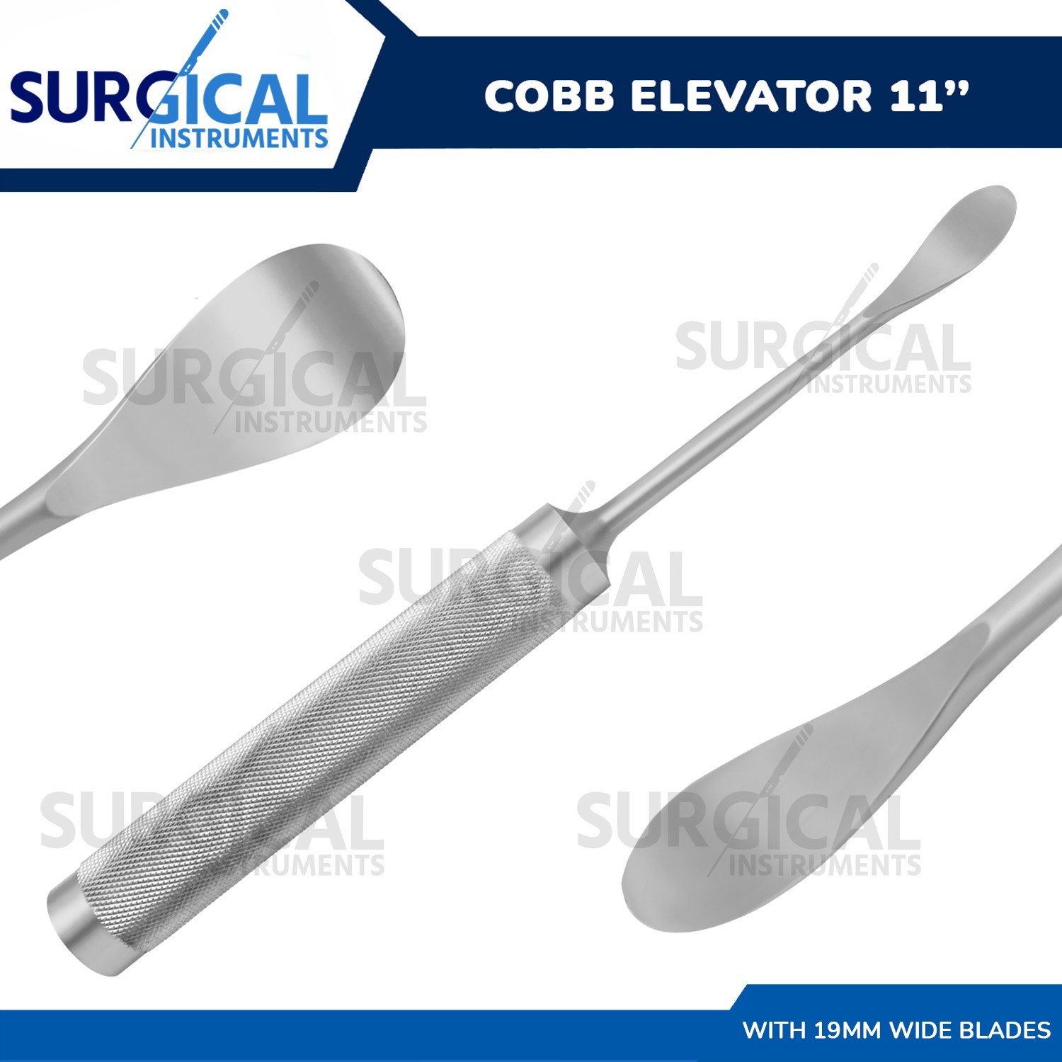 Elevator Spinal Cobb 11″ Curved with 19mm Wide Blade Orthopedic German Grade