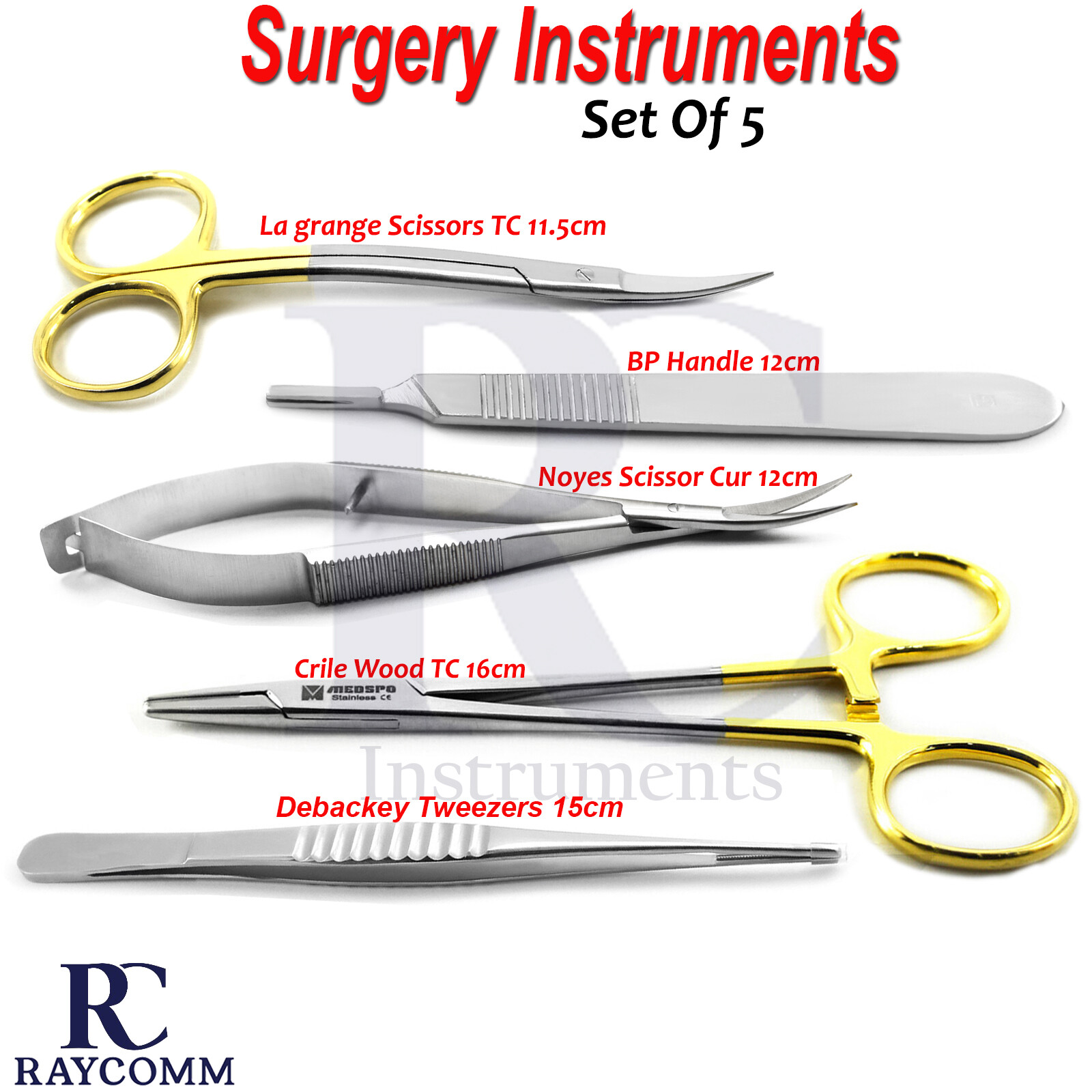 Micro Surgery Noyes Scissrs Dental Scalpel Handle Opthalmic Spring Action Lab CE