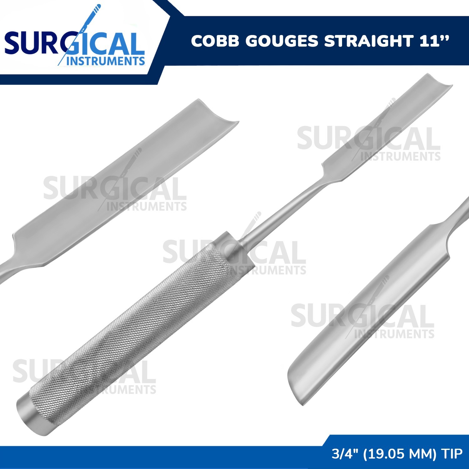 Cobb Gouges 11″ Straight with 3/4″ (19.05 mm) Tip width Orthopedic German Grade