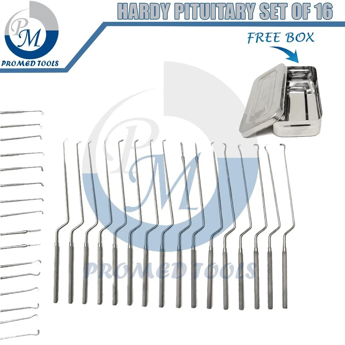 Hardy Pituitary Neuro Curettes Set Of 16 Surgical Instruments Transsphenoidal