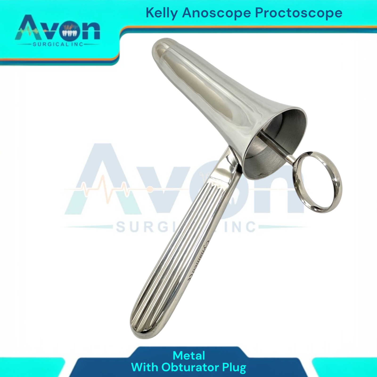 Kelly Proctoscope Anoscope Rectal Speculum with Obturator Plug OBGYN Instrument