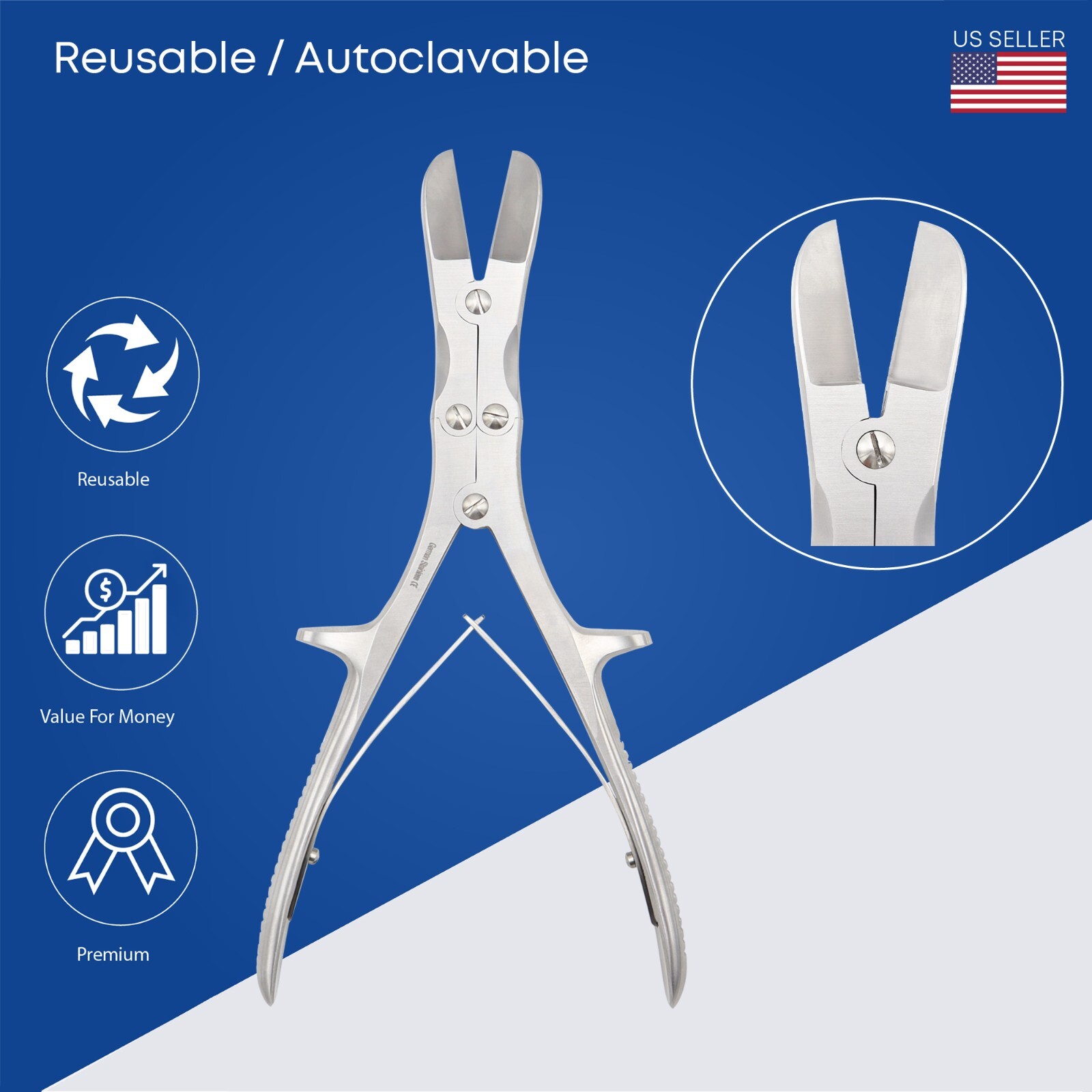 Bone Cutting Forceps 27 cm Curved Premium Orthopedic Instruments