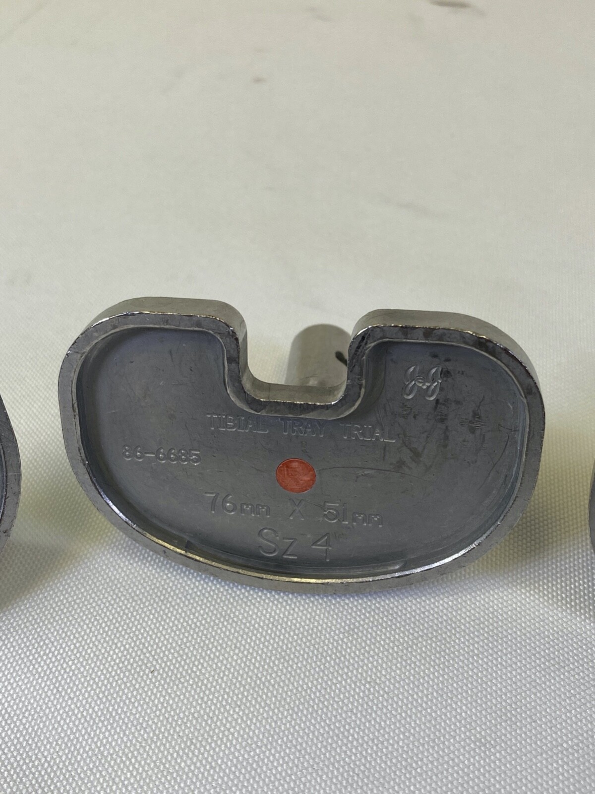 Set of 7 J&J Tibial Keel Punch Handle & Trial Sizers 2-6 Orthopedics Knee Trauma