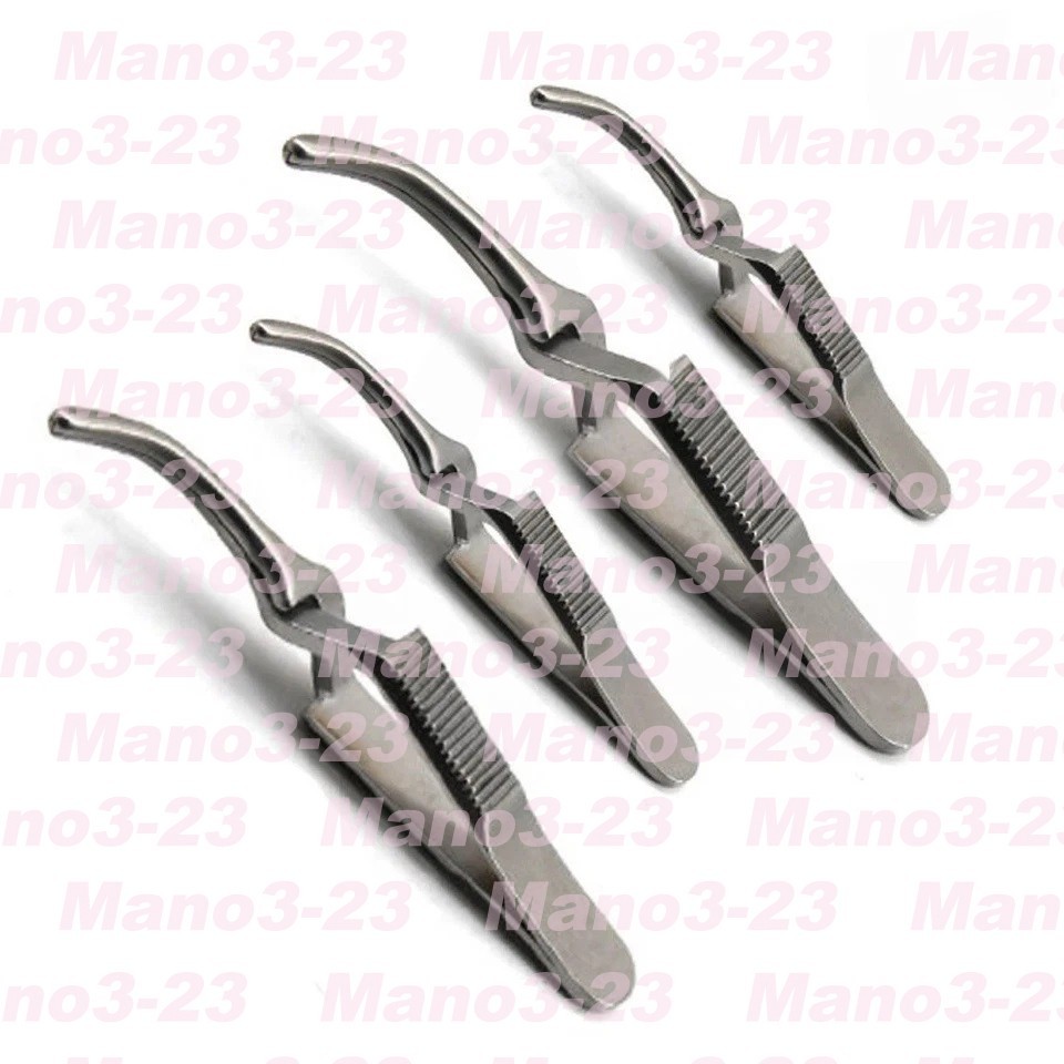 4PCS Debakey Bulldog Vascular Clamps Forceps Curved Surgical instruments