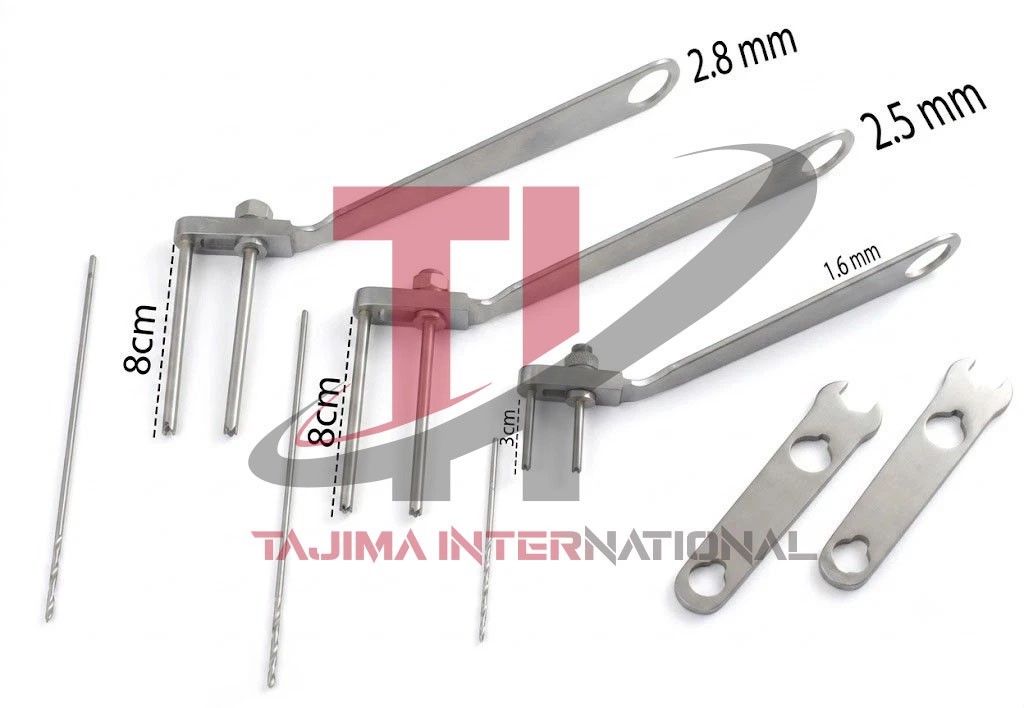 Cannulated Screw Drill Guide Drill Bit Adjustable Parallel Wire 1.6,2.5,2.8mm