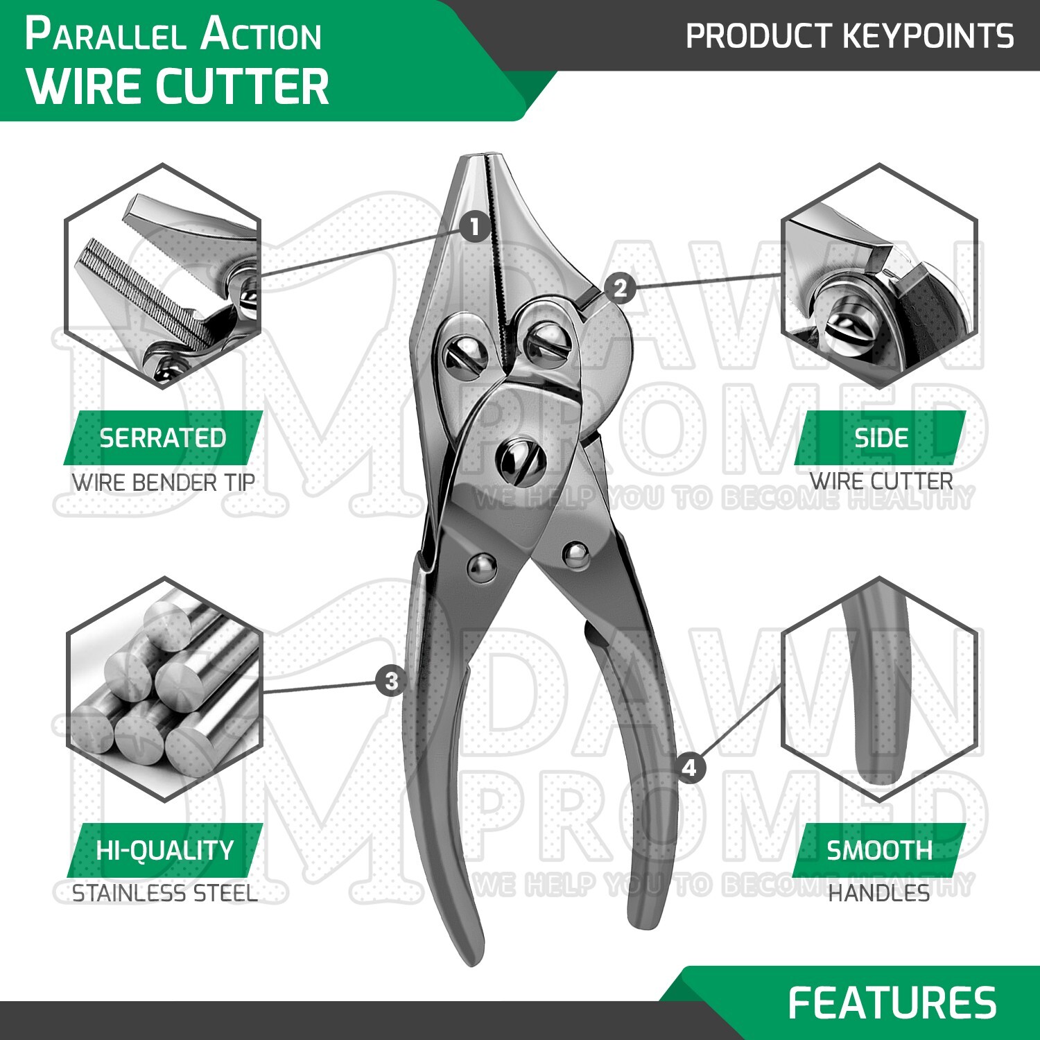 Parallel Action Wire Cutter 4.5″ Nickel Plated Surgical Dental Instruments