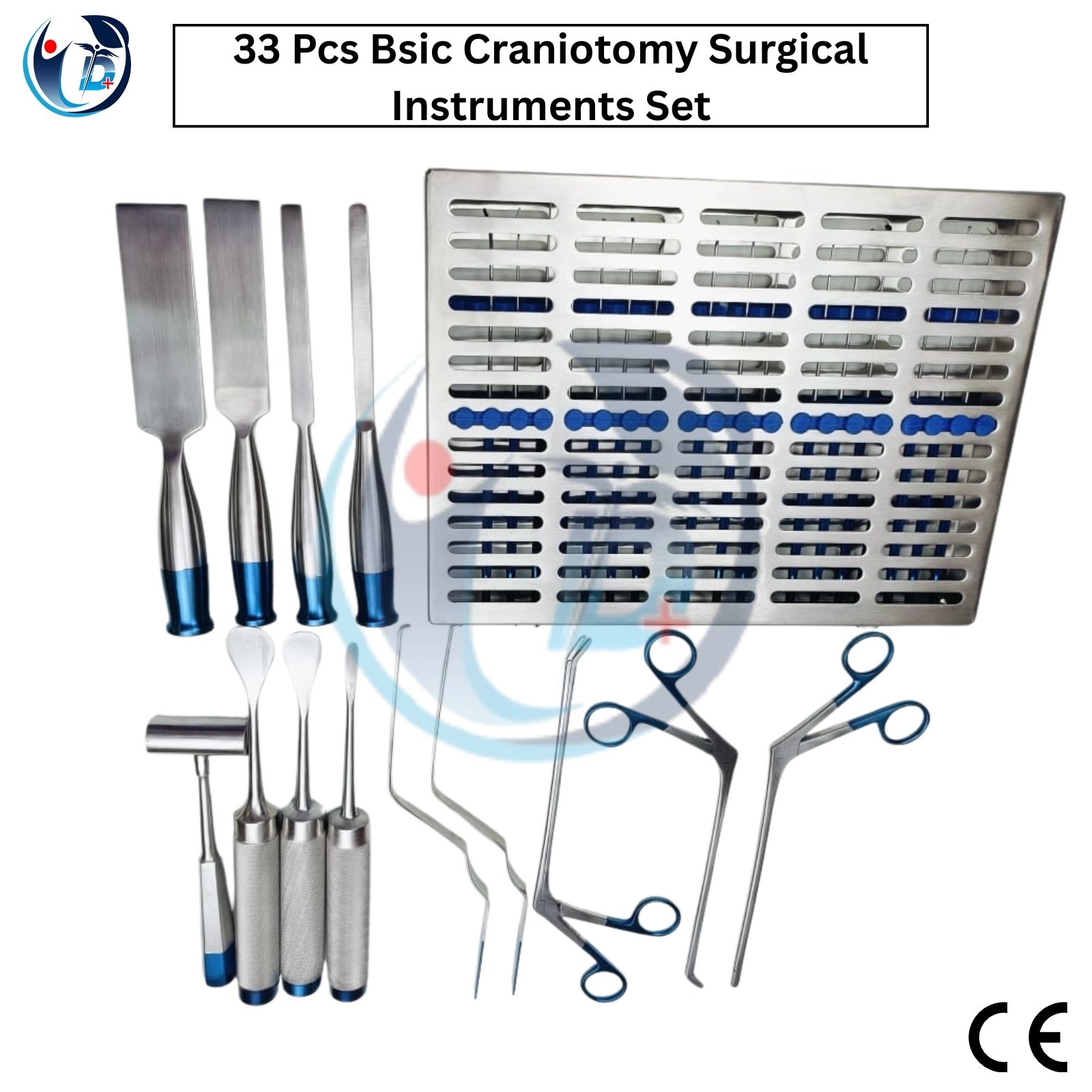 Basic Craniotomy Orthopedic Spine Surgical Instruments Set of 33 Pcs