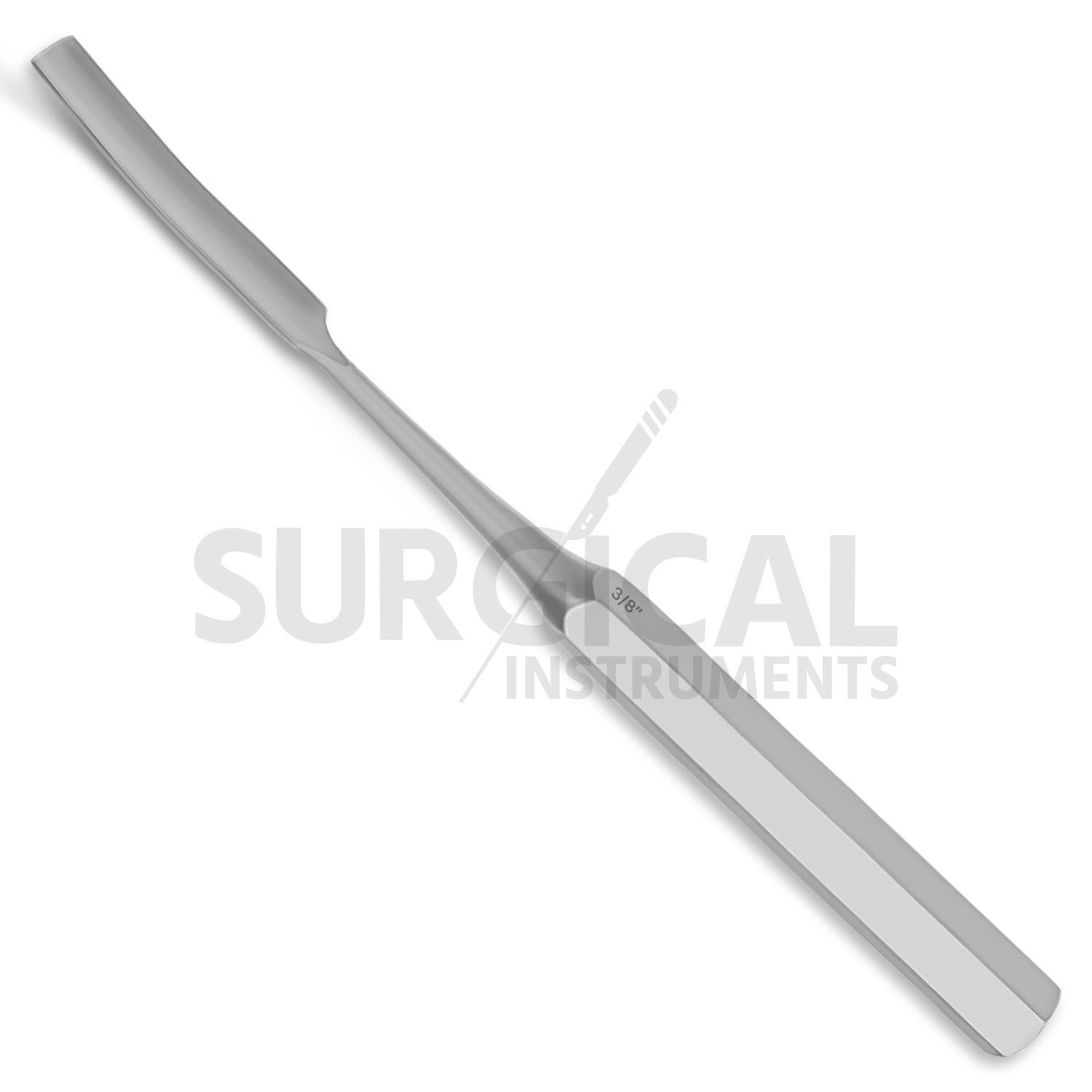 HIBBS Gouge 9″ with 3/8″ (0.95cm) Curved Blade Orthopedic Instruments German Gr