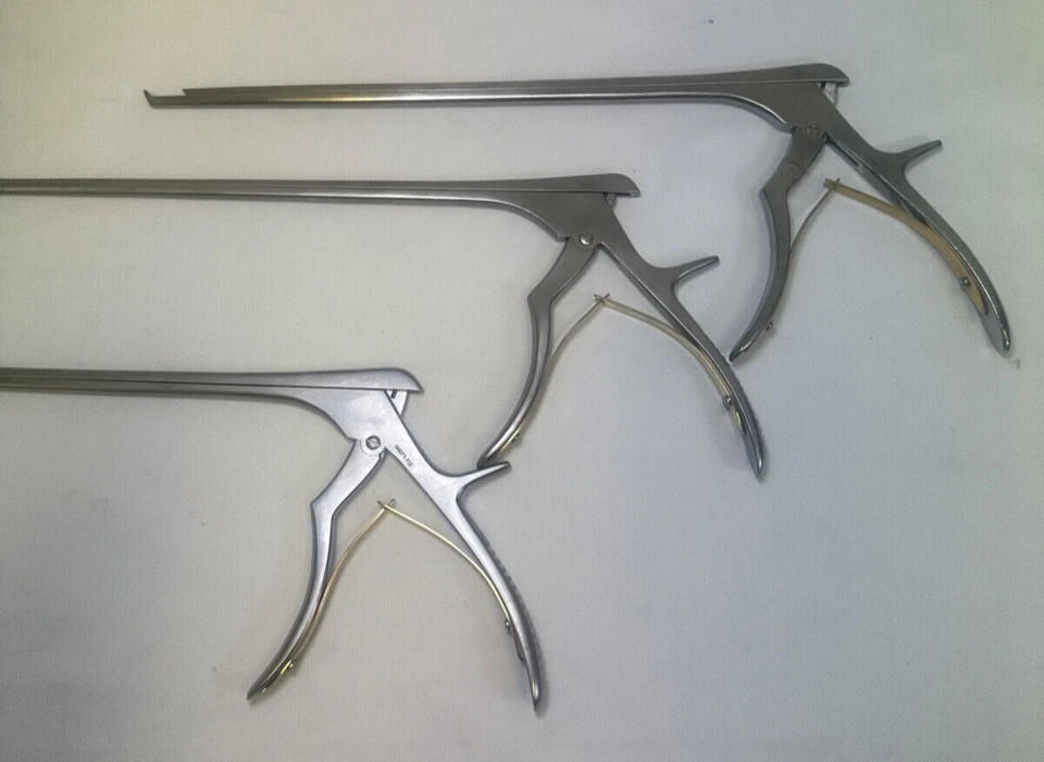 Set of 3 V. Mueller NL4071-112 113 114 40° Cervical Kerrison Rongeur 2-4mm 11.5