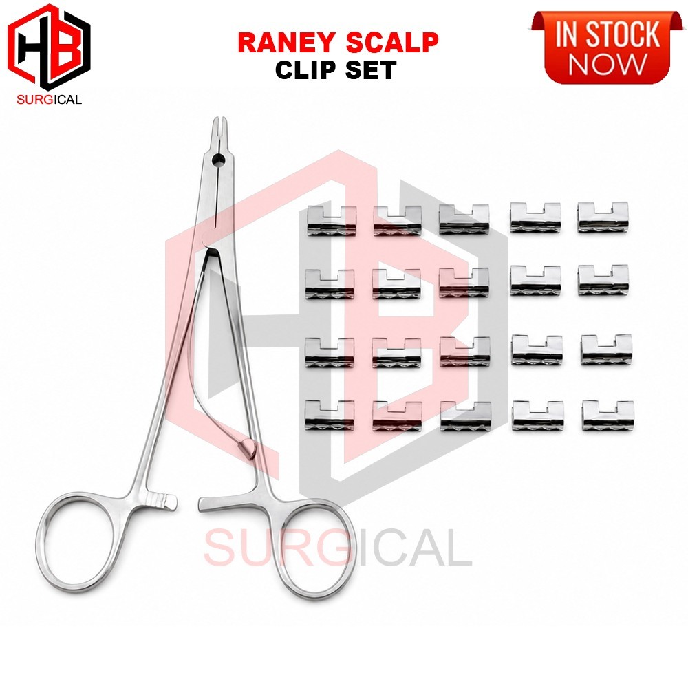 Raney Scalp Clip Applicator Plus 30 Pcs Clips Surgical & Orthopedic Instruments