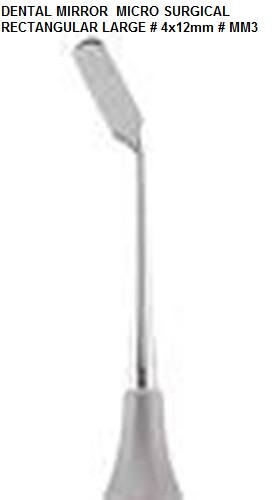 DENTAL INSTRUMENT MICRO SURGICAL MIRRORS RECTANGULAR LARGE # 4X12 MM3 Stainless+