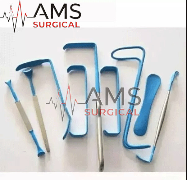 Face Lift Brow lift Dissectors & Elevator Set of 9 Pcs,Plastic surgery instrumen