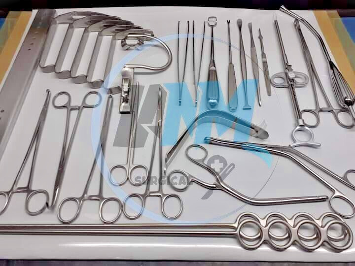 Tonsillectomy 27 Pcs and Adenoidectomy Set Reusable Instruments CoatedStainless