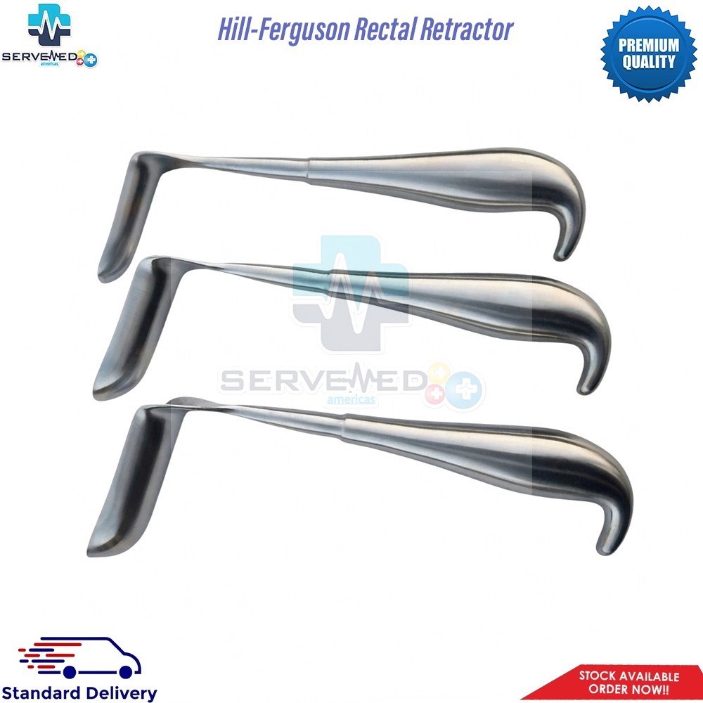 Hill-Ferguson Rectal Retractor 3 Pcs Set Small Medium Large Surgical Instruments
