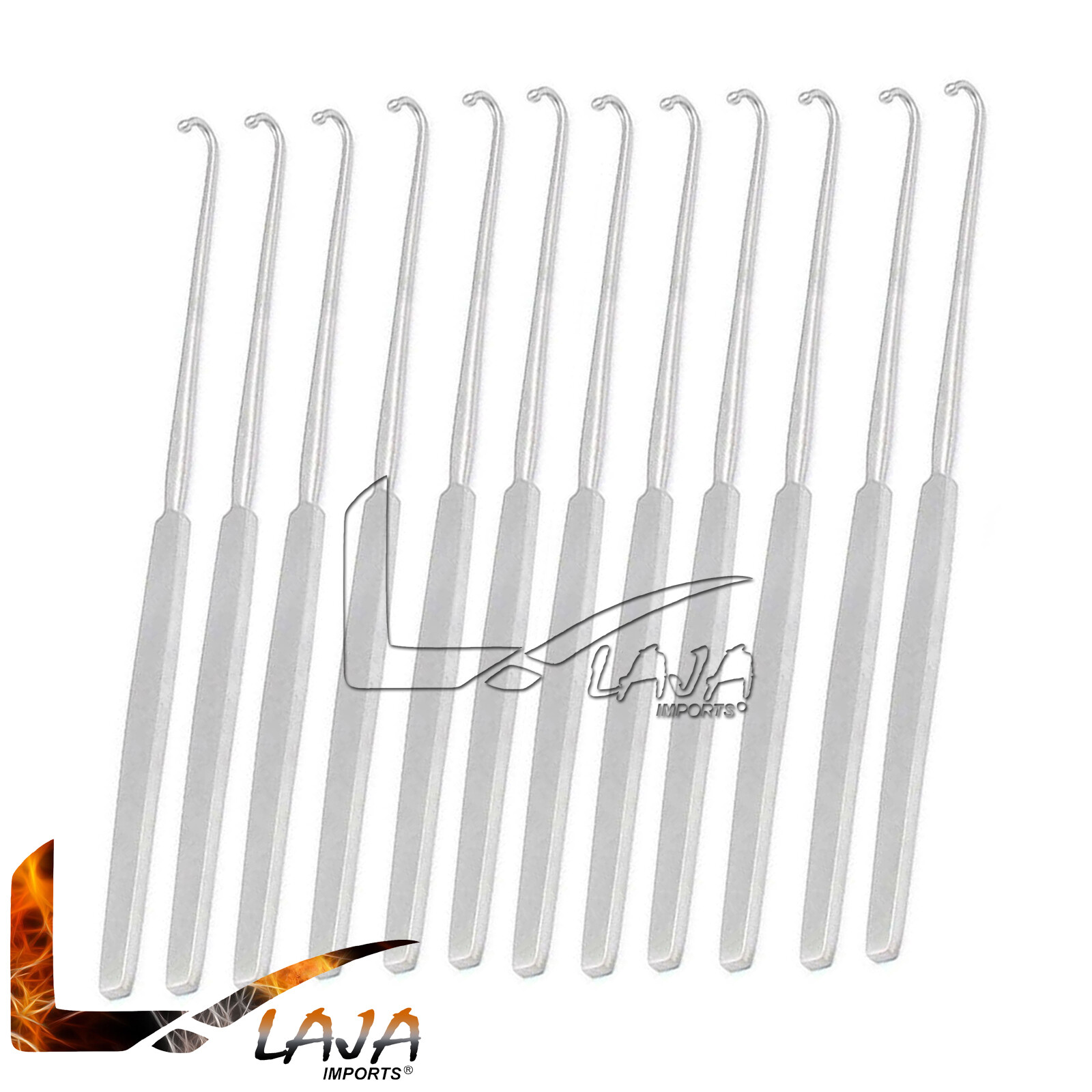 12 Spay Snook Hook Veterinary Surgical Instruments Stainless Steel New