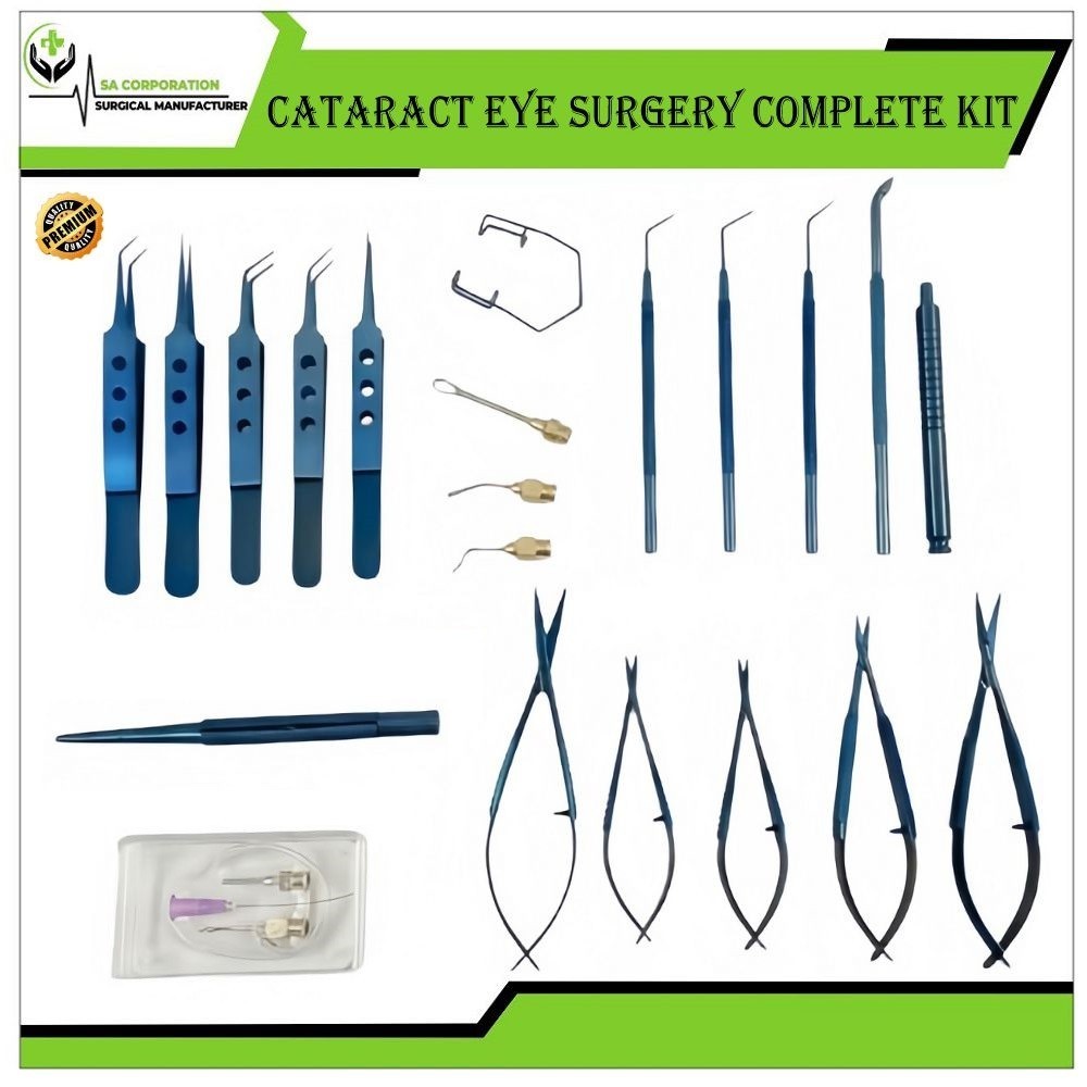Cataract Surgical Complete Kit Reusable German Cataract Eye Surgery Instruments