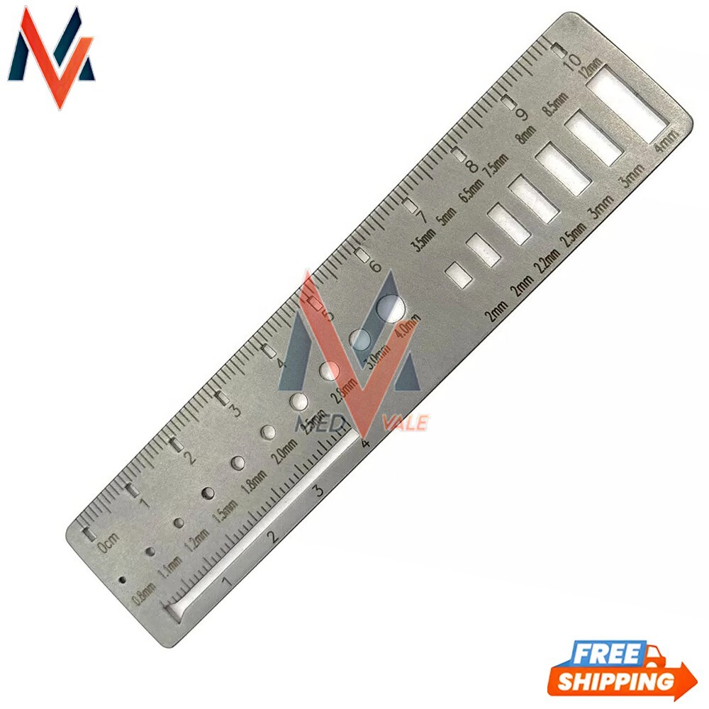 Orthopedic Measuring Ruler for K Wire Drill Screw Plate Measuring Instrument A+