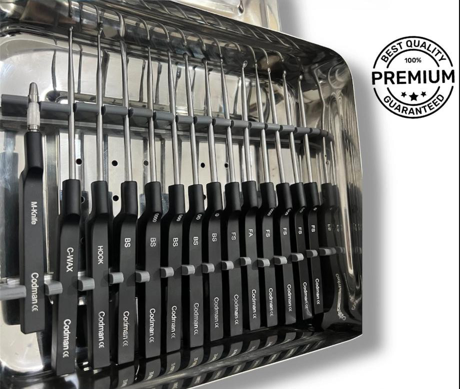 Lot Of 14 Codman Microdiscectomy Karlin Cervical Curettes Set With Tray