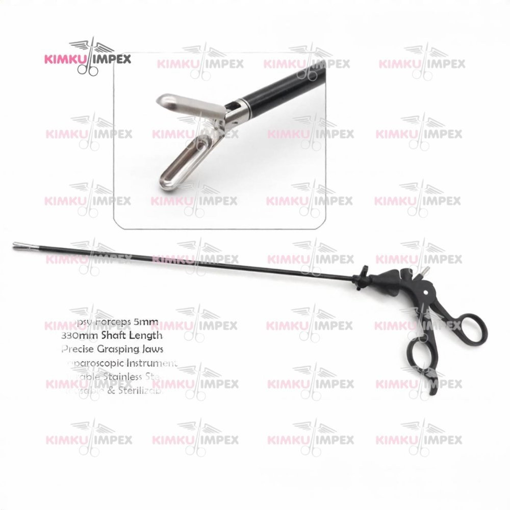5mm Laparoscopic Biopsy Grasping Forceps | 330mm Surgical Laparoscope Tool