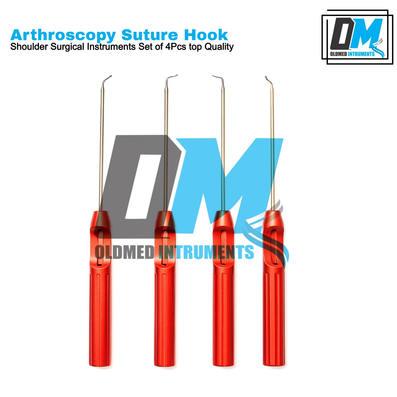 4 PCs Suture Hook Arthroscopy Shoulder Surgical Instruments Set top Quality