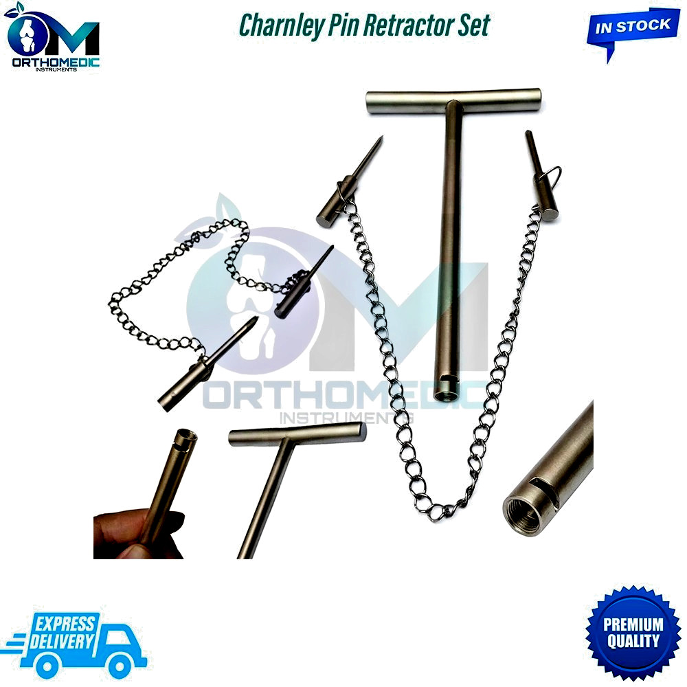 Charnley Pin Retractor Set Surgical Veterinary Orthopedic Instruments A+ Quality