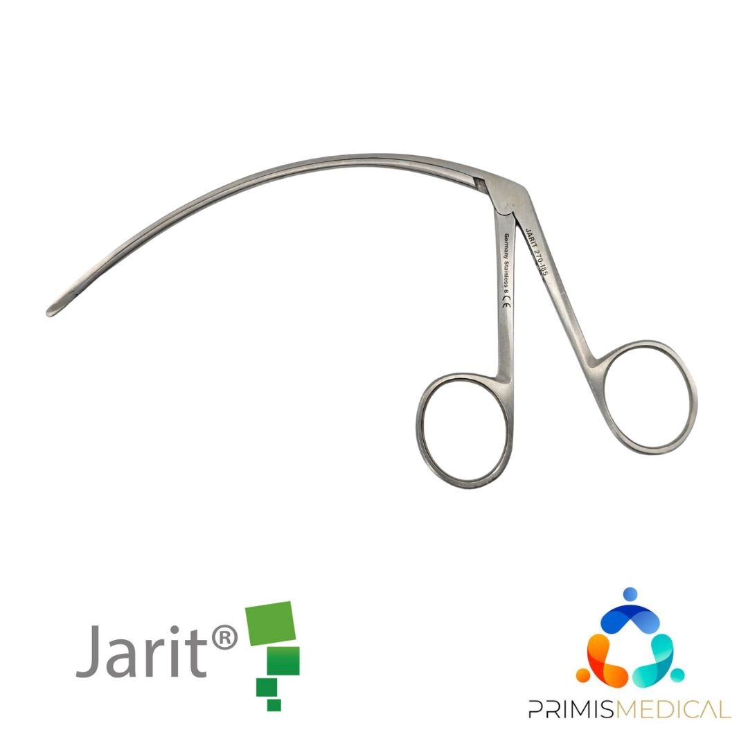 Jarit 270-185 Carroll Tendon Retriever Curved Shaft Serrated Jaws 5-1/2″